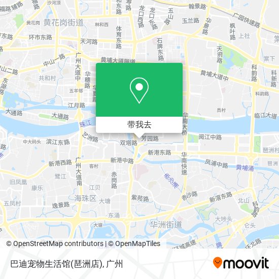 巴迪宠物生活馆(琶洲店)地图