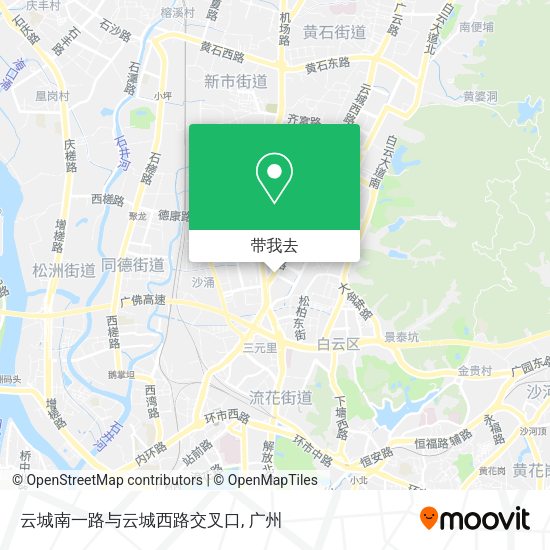 云城南一路与云城西路交叉口地图