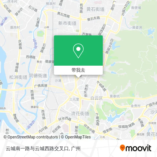 云城南一路与云城西路交叉口地图