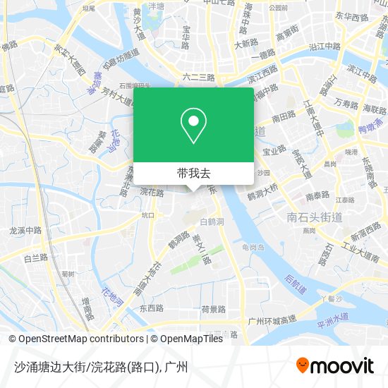 沙涌塘边大街/浣花路(路口)地图