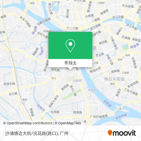 沙涌塘边大街/浣花路(路口)地图