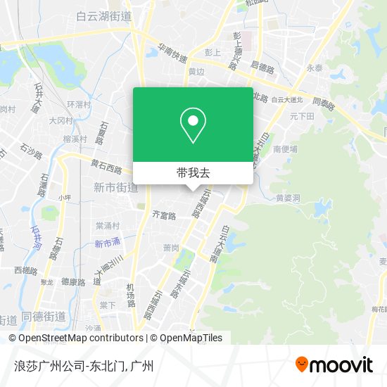 浪莎广州公司-东北门地图