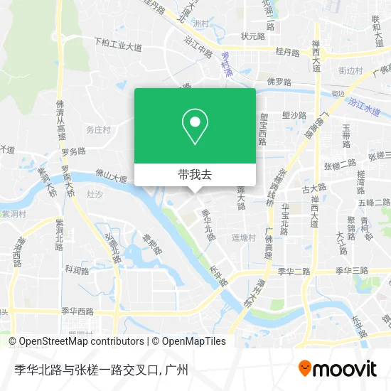 季华北路与张槎一路交叉口地图