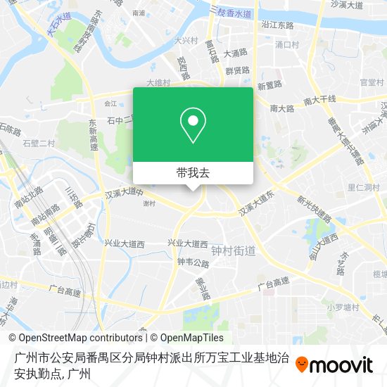 广州市公安局番禺区分局钟村派出所万宝工业基地治安执勤点地图