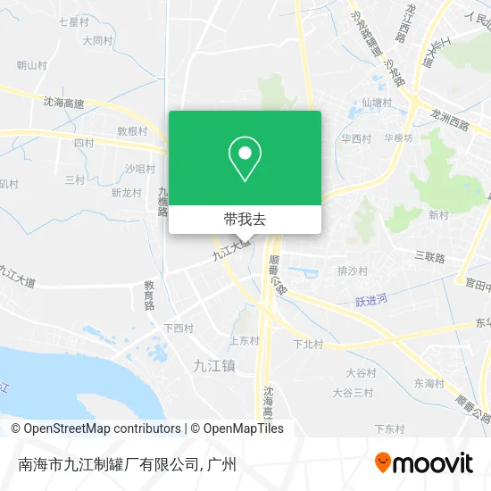 南海市九江制罐厂有限公司地图