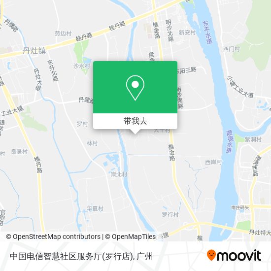 中国电信智慧社区服务厅(罗行店)地图