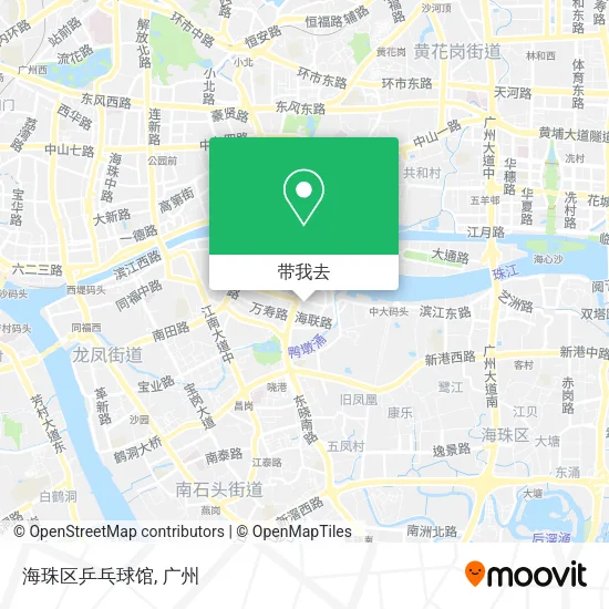 海珠区乒乓球馆地图