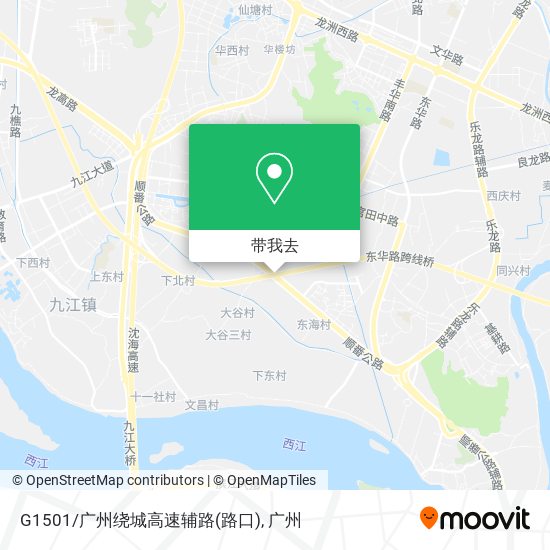 G1501/广州绕城高速辅路(路口)地图