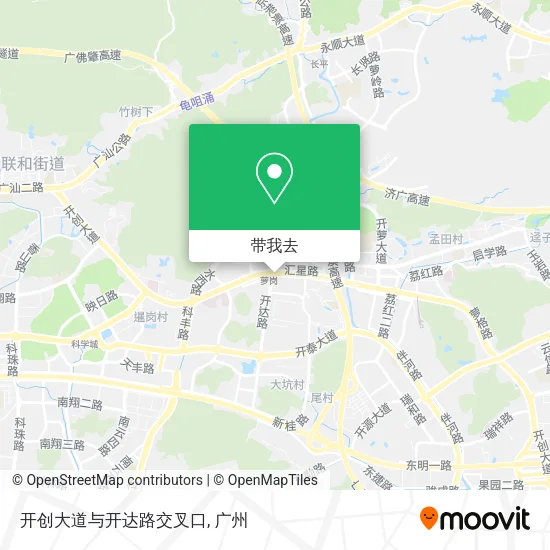 开创大道与开达路交叉口地图