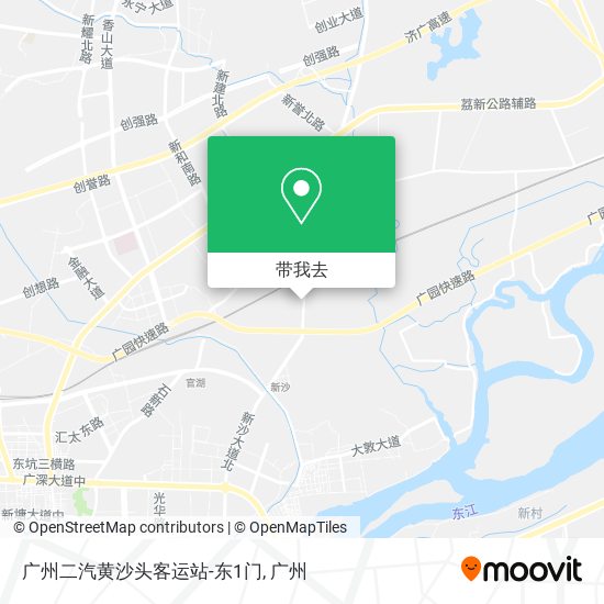 广州二汽黄沙头客运站-东1门地图