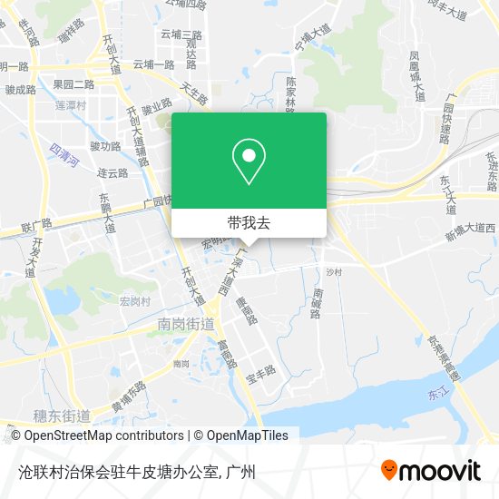 沧联村治保会驻牛皮塘办公室地图