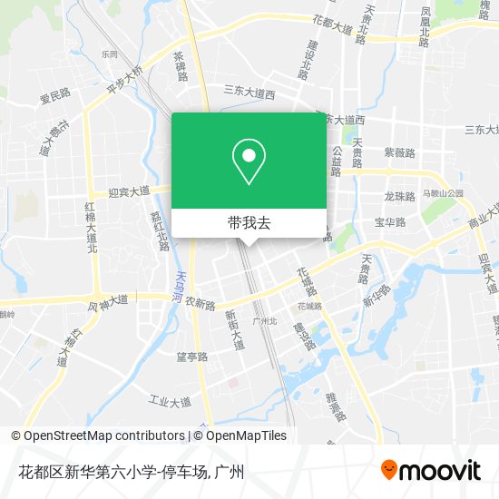 花都区新华第六小学-停车场地图