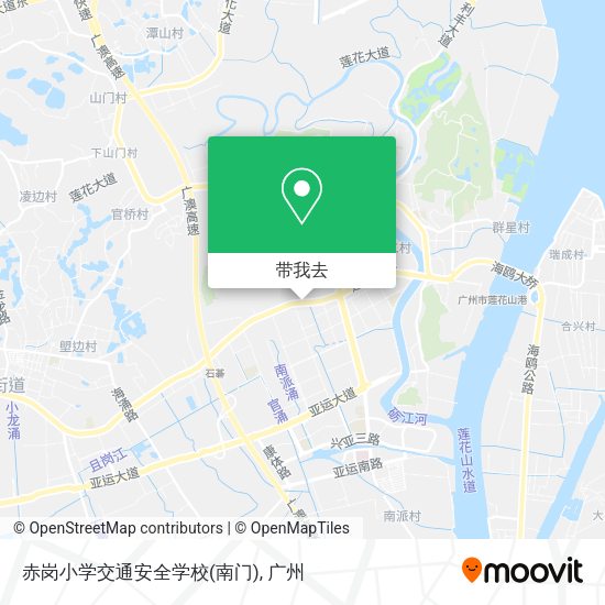 赤岗小学交通安全学校(南门)地图