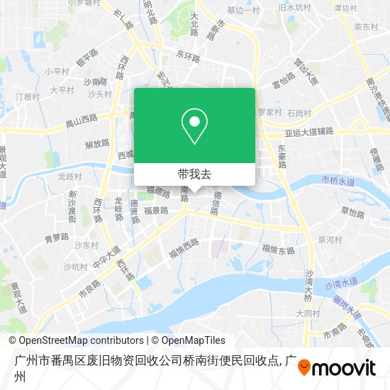 广州市番禺区废旧物资回收公司桥南街便民回收点地图