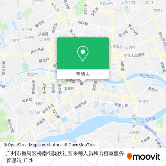 广州市番禺区桥南街陇枕社区来穗人员和出租屋服务管理站地图