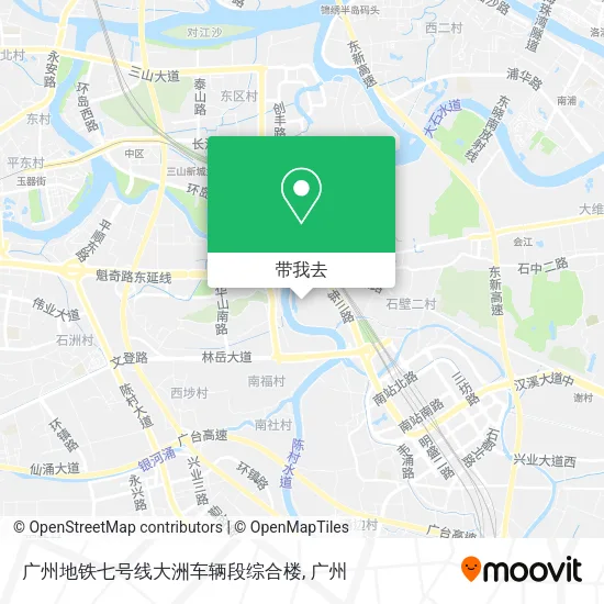 广州地铁七号线大洲车辆段综合楼地图