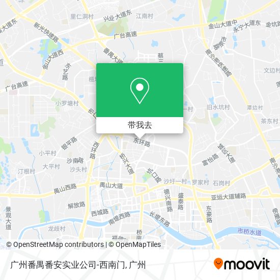 广州番禺番安实业公司-西南门地图