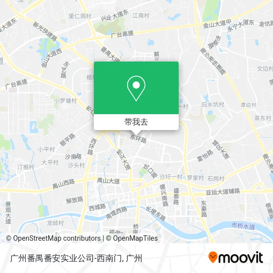 广州番禺番安实业公司-西南门地图