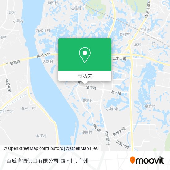 百威啤酒佛山有限公司-西南门地图