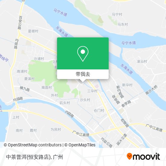 中茶普洱(恒安路店)地图