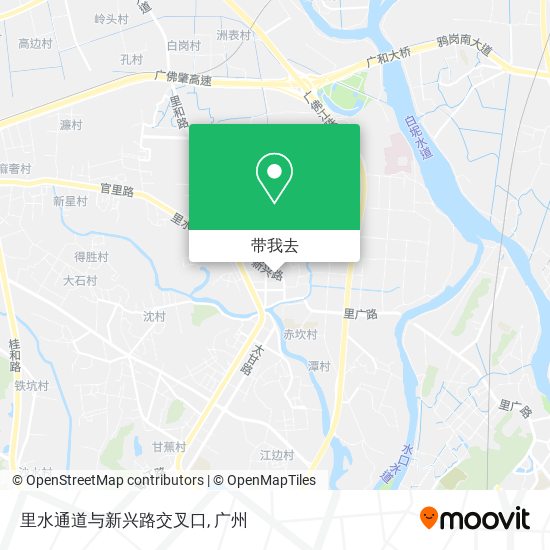 里水通道与新兴路交叉口地图