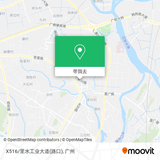 X516/里水工业大道(路口)地图