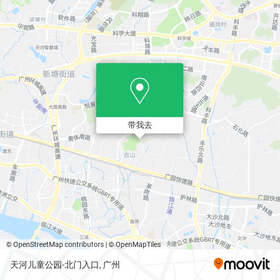 天河儿童公园-北门入口地图