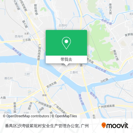 番禺区沙湾镇紫坭村安全生产管理办公室地图