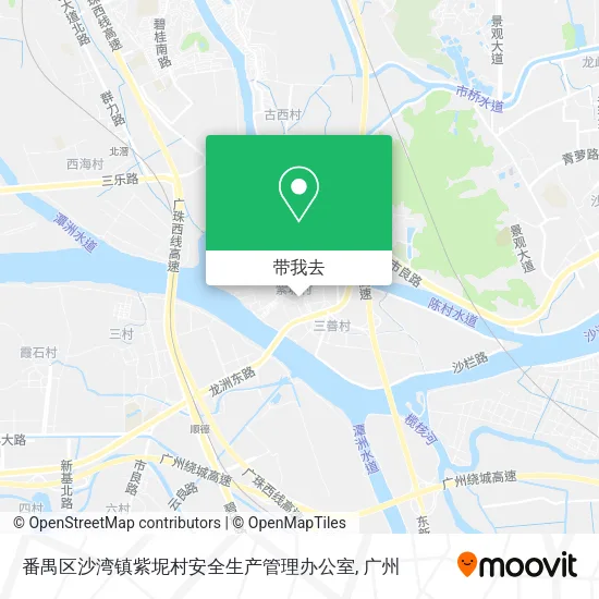 番禺区沙湾镇紫坭村安全生产管理办公室地图