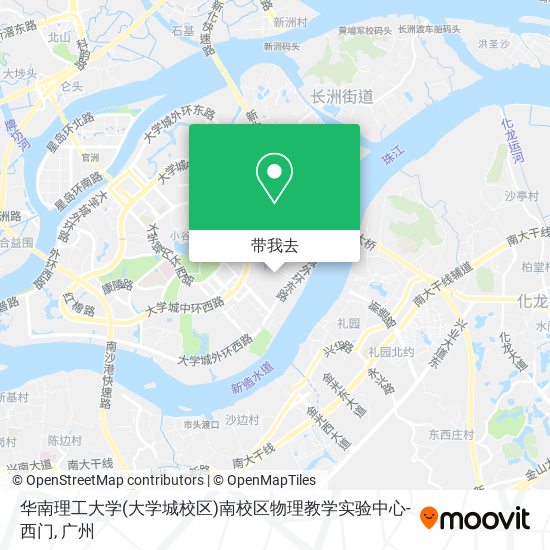 华南理工大学(大学城校区)南校区物理教学实验中心-西门地图