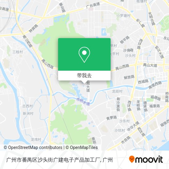 广州市番禺区沙头街广建电子产品加工厂地图