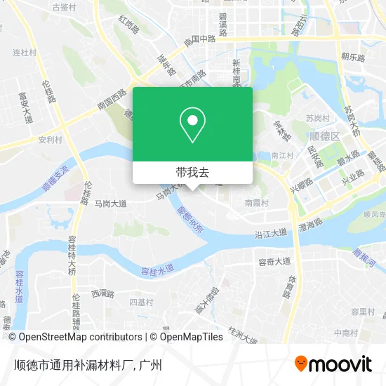 顺德市通用补漏材料厂地图