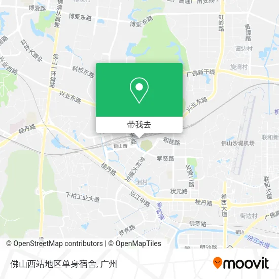 佛山西站地区单身宿舍地图