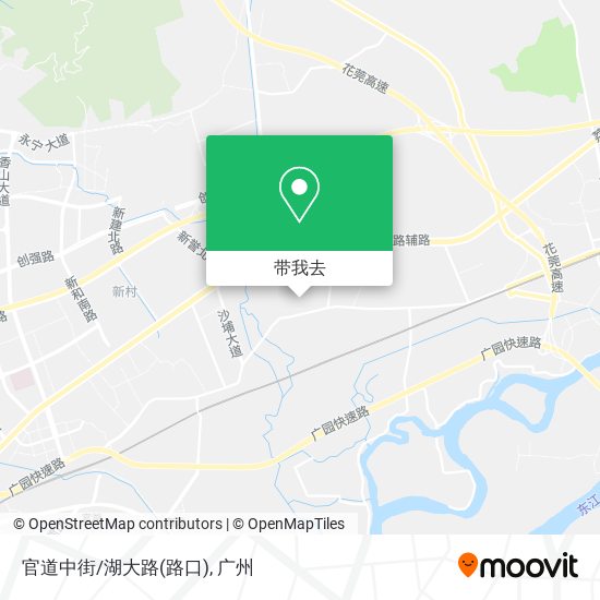 官道中街/湖大路(路口)地图