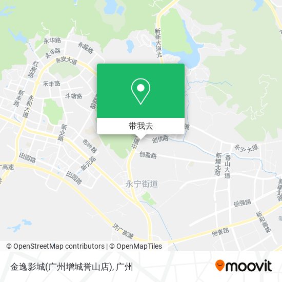 金逸影城(广州增城誉山店)地图