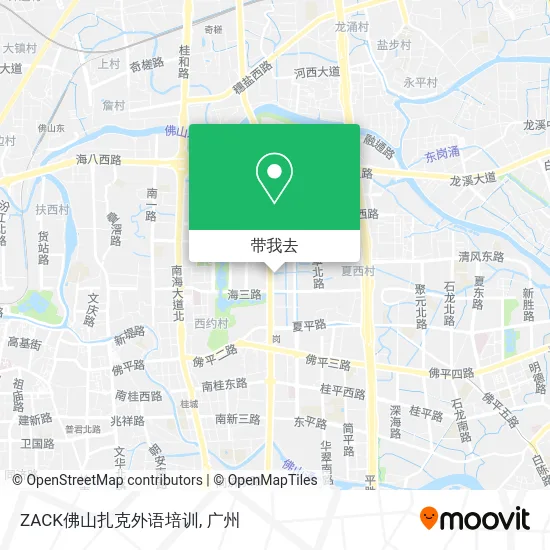 ZACK佛山扎克外语培训地图