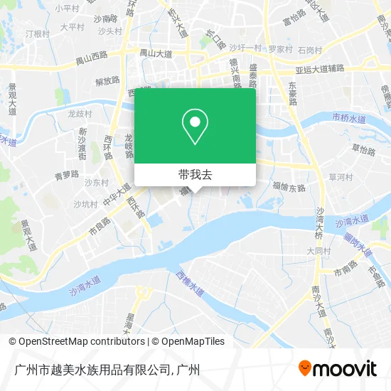 广州市越美水族用品有限公司地图