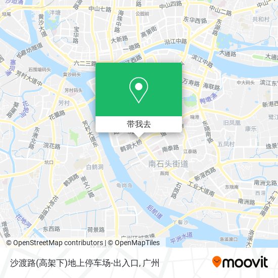 沙渡路(高架下)地上停车场-出入口地图