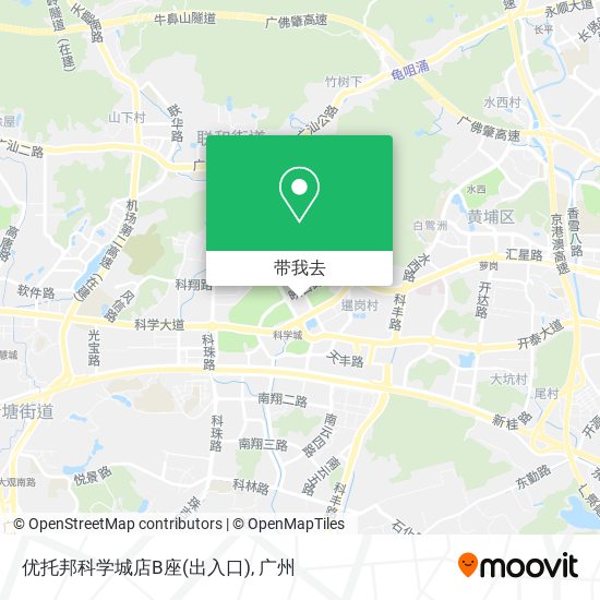 优托邦科学城店B座(出入口)地图