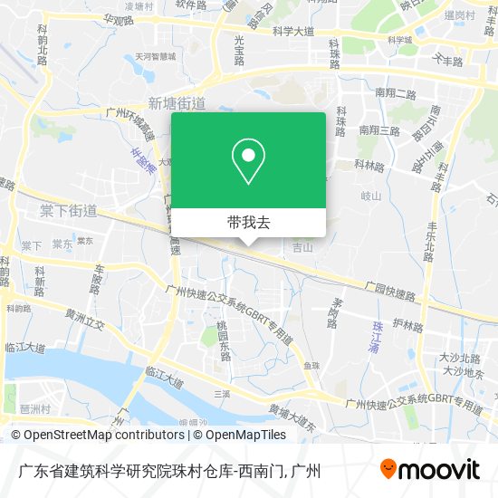广东省建筑科学研究院珠村仓库-西南门地图