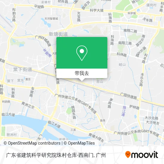 广东省建筑科学研究院珠村仓库-西南门地图