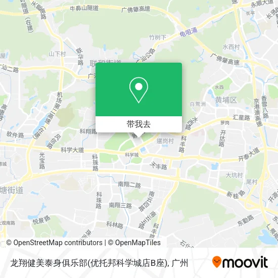 龙翔健美泰身俱乐部(优托邦科学城店B座)地图
