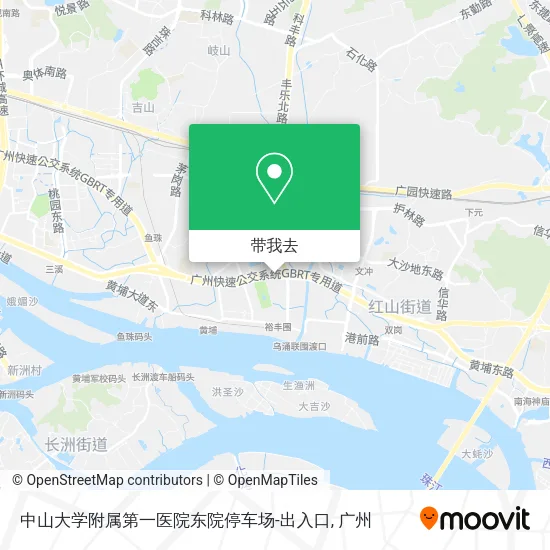 中山大学附属第一医院东院停车场-出入口地图