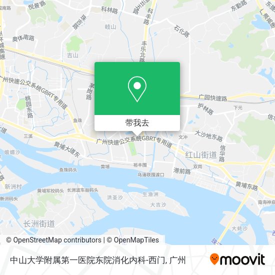 中山大学附属第一医院东院消化内科-西门地图