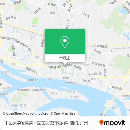 中山大学附属第一医院东院消化内科-西门地图