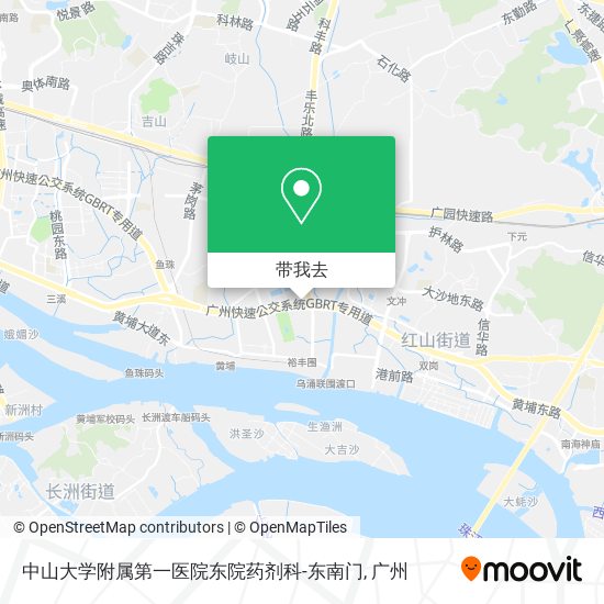 中山大学附属第一医院东院药剂科-东南门地图