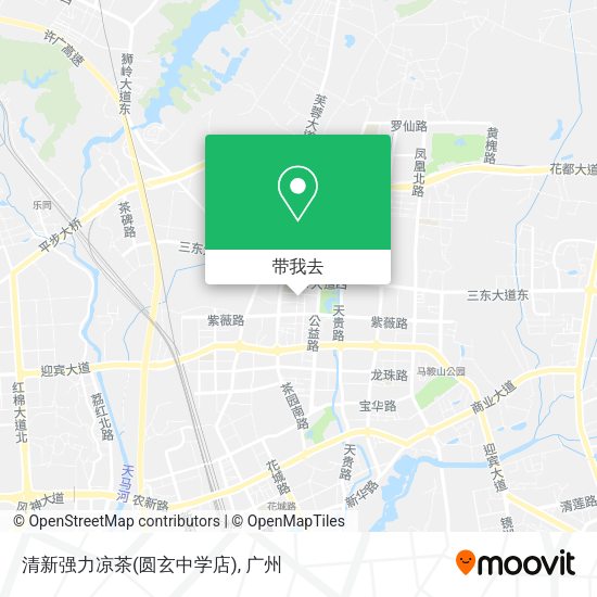 清新强力凉茶(圆玄中学店)地图