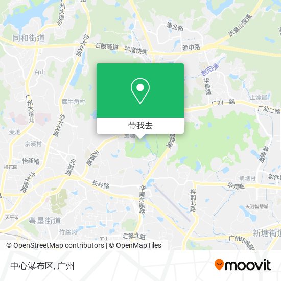 中心瀑布区地图