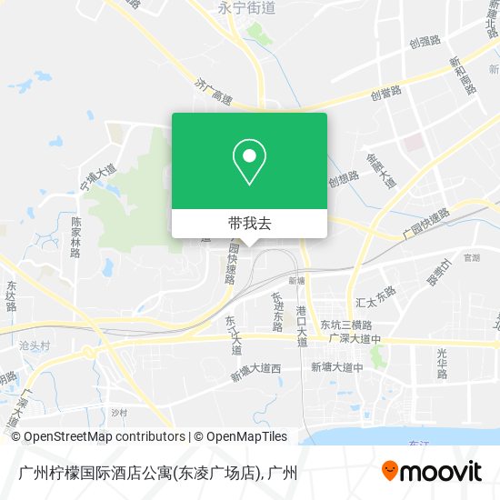 广州柠檬国际酒店公寓(东凌广场店)地图