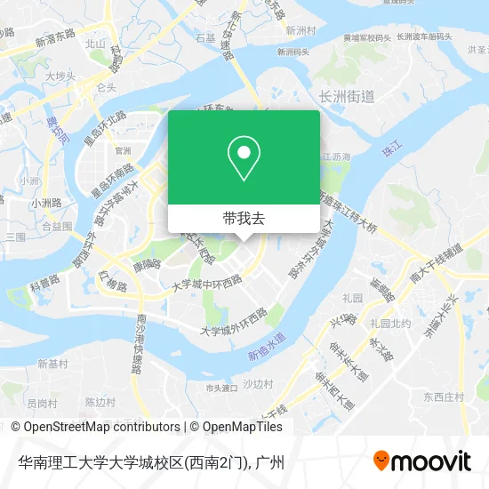 华南理工大学大学城校区(西南2门)地图